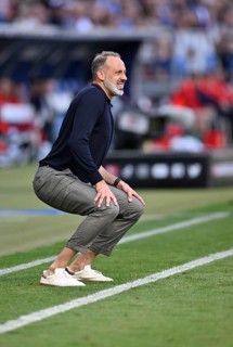 Coach Pellegrino Matarazzo TSG 1899 Hoffenheim engaged on the sidelines, gestures, gesture, PreZero