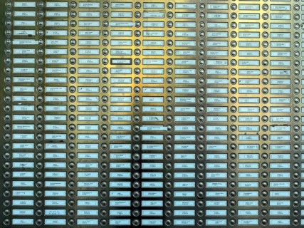 Nameplates and bells on a high-rise building, Berlin, 29.10.2014., Berlin, Germany, Europe