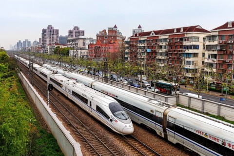 China Railway CR high-speed train in Shanghai, China, Asia