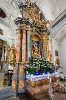 Side altar, former monastery church of St. Peter and Paul, Irsee monastery or abbey, former