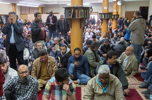Muslims in Berlin gathered for prayer on 1 May 2015 at the Dar Assalam Mosque, Neukoelln Meeting