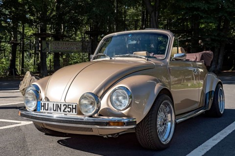 Oldtimer Volkswagen VW Beetle Cabriolet, convertible, restored, refined, number plate changed, car
