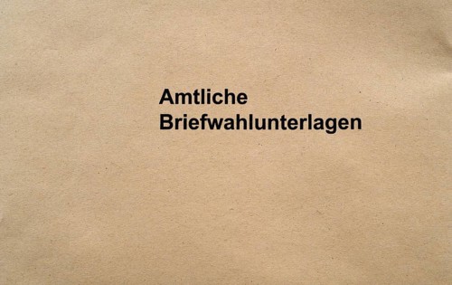 Postal voting, Official postal voting documents, Election, Parliamentary election, European