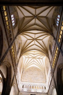 The Iglesia de San Anton church on the Nervion river in Bilbao, A cathedral with a high ceiling and