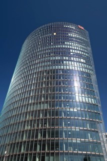 Potsdamer Platz, skyscrapers, railway tower, Berlin, Germany, Europe