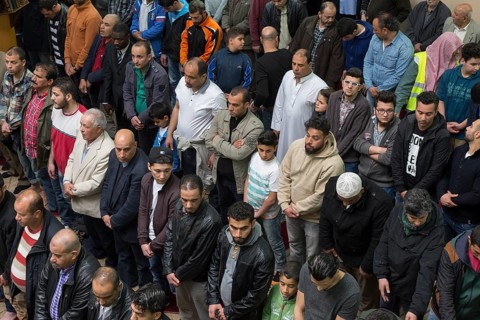 Muslims in Berlin gathered for prayer on 1 May 2015 at the Dar Assalam Mosque, Neukoelln Meeting