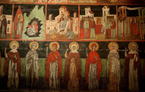 Painting in an orthodox church, church of the Nativity at Arbanasi, Bulgaria, Europe