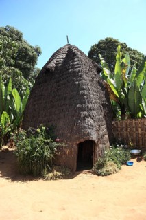 South Ethiopia, among the Dorze people, typical hut, house, Ethiopia, Africa