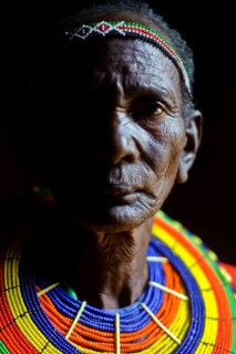 Portrait of a woman from the Pokot tribe, Kenya, Africa