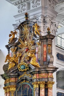 Side altar, former monastery church of St. Peter and Paul, Irsee monastery or abbey, former