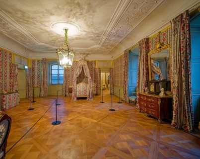 Bedroom of Prince-Elector Carl Theodor, Schwetzingen Palace, interior view, Schwetzingen,