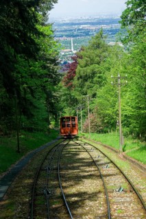 Koenigstuhlbahn, Heidelberg mountain railway, funicular railway, Heidelberg, Baden-Wuerttemberg,