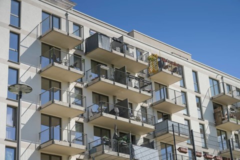 New buildings, Lauterplatz, Friedenauer Hoehe development area, Friedenau, Schoeneberg, Berlin,