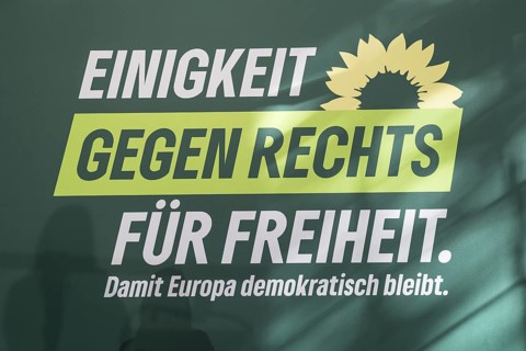 Press event in Berlin, 13.05.2024. The campaign tours for the European elections of Buendnis 90/DIE
