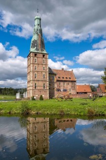Historic moated castle, Renaissance Raesfeld Castle, Freiheit Raesfeld, Muensterland