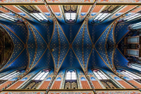 Interior view, Basilica of St Mary, Basilica of St Mary, place of pilgrimage, Kevelaer, Lower