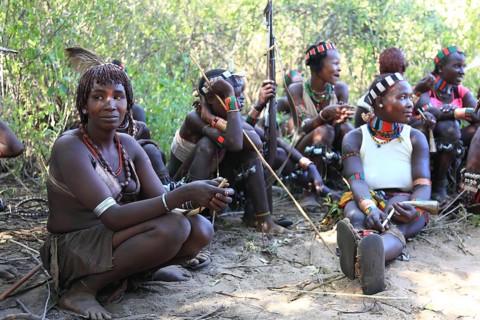 South Ethiopia, Omo region, among the Hamar tribe, Hamer, Hamma, Hammer, Amar or Amer, woman in the