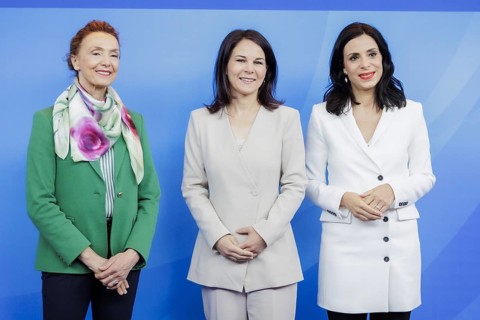 Annalena Baerbock (Alliance 90/The Greens), Federal Foreign Minister, photographed during a welcome