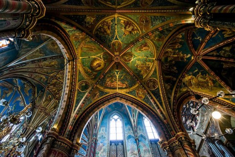 Interior view, Basilica of St Mary, Basilica of St Mary, place of pilgrimage, Kevelaer, Lower