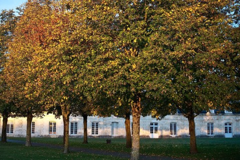 Corderie royale in autumn, former royal ropery at Rochefort, France. A 17th century monument