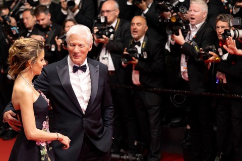 Cannes, France, 17.5.2024: Richard Gere and Alejandra Silva at the premiere of Oh, Canada on the