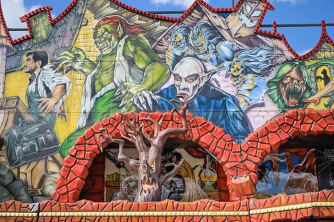 Ghost castle, spring festival, fairground, Tegel, Reinickendorf, Berlin, Germany, Europe