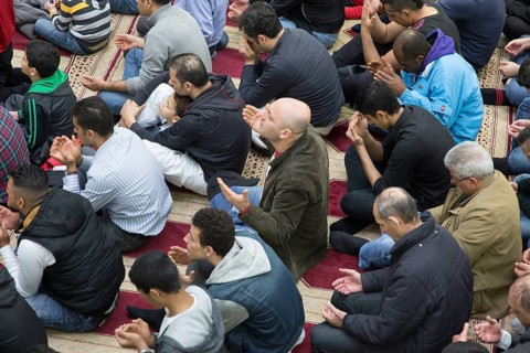 Muslims in Berlin gathered for prayer on 1 May 2015 at the Dar Assalam Mosque, Neukoelln Meeting