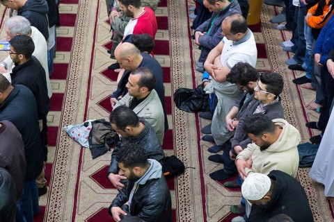 Muslims in Berlin gathered for prayer on 1 May 2015 at the Dar Assalam Mosque, Neukoelln Meeting