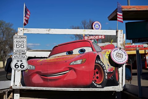 Lightning McQueen, the main protagonist and racing car from the animated film Cars, stands as an