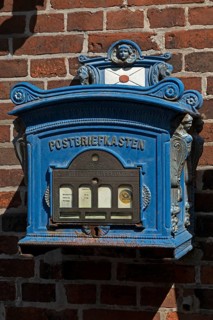 Historic letterbox, Old Town, Lauenburg, Schleswig-Holstein, Germany, Europe