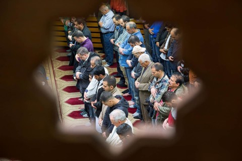 Muslims in Berlin gathered for prayer on 1 May 2015 at the Dar Assalam Mosque, Neukoelln Meeting