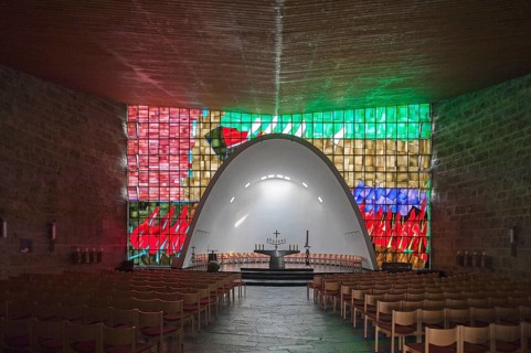 Chancel of the Church of the Transfiguration of Christ, consecrated in 1961, Feuerstein Castle,