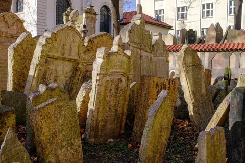 Gravestones, old Jewish cemetery, Jewish Museum, Josefstadt, Jewish Quarter, Prague, Bohemia, Czech