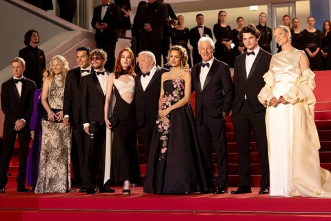 Cannes, France, 17.5.2024: Scott Lastaiti, Luisa Law, Tiffany Boyle, guest, Andrew Wonder, Taylor