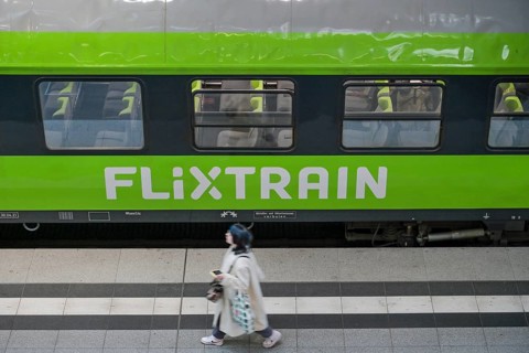 Flixtrain, platform, central station, Berlin, Germany, Europe