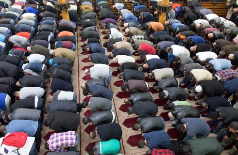 Muslims in Berlin gathered for prayer on 1 May 2015 at the Dar Assalam Mosque, Neukoelln Meeting