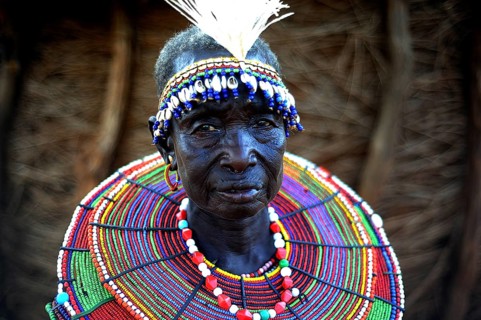 Portrait of a woman from the Pokot tribe Kenya