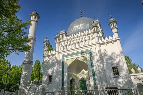 Minaret, Mosque, Brienner Strasse, Wilmersdorf, Berlin, Germany, Europe