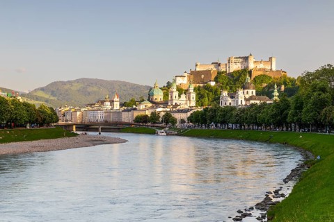 Hohensalzburg Fortress, Salzburg Cathedral, Salzach, City of Salzburg, Province of Salzburg,