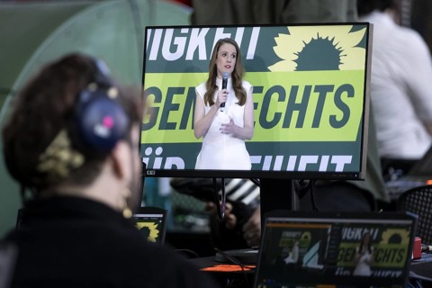 Terry Reintke, top candidate for the European elections of Buendnis 90/DIE Gruenen, photographed at