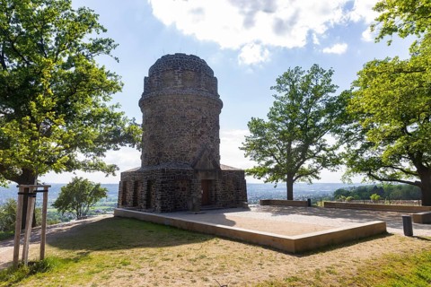 Winery at the Goldener Wagen. The Bismarck Tower in Radebeul, also known as the Bismarck Column, is