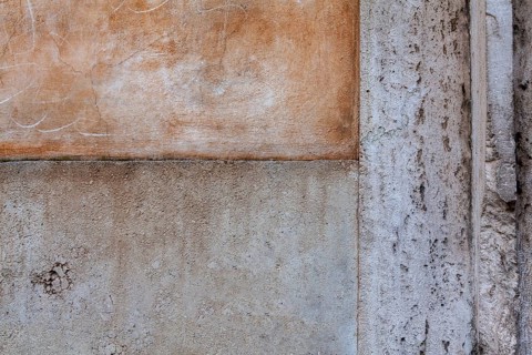 Orange and grey house wall, background, texture, Rome, Italy, Europe