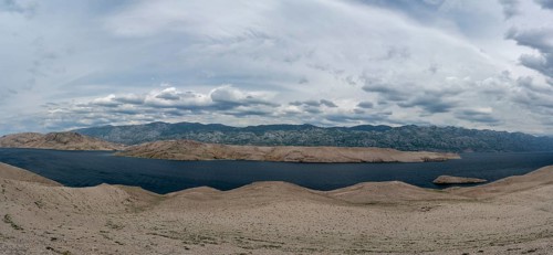 Paska Vrata, lunar landscape, island of Pag, Zadar, Dalmatia, Croatia, Europe