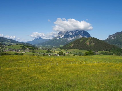 Ennstal, behind the Grimming, near Aigen im Ennstal, Styria, Austria, Europe