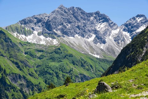 Grosser Wilder, 2379m, Hochvogelgruppe and Rosszahngruppe, Allgaeu Alps, Allgaeu, Bavaria, Germany,