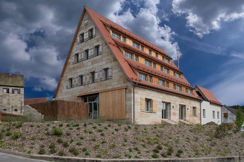 Conversion of a former barn into a residential building, Simonsnhofen, Middle Franconia, Bavaria,