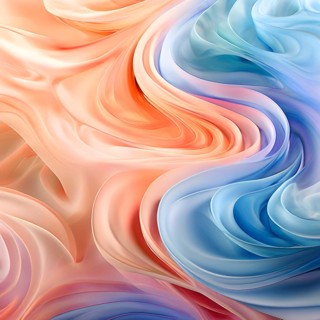 Abstract illustration embodies mindfulness meditation with gentle swirling patterns in pastel