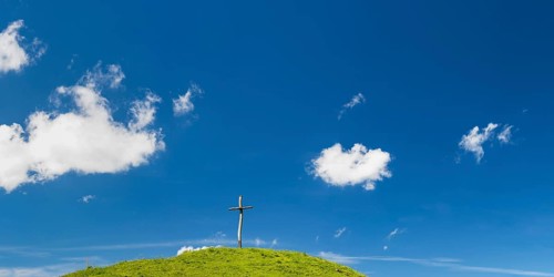 Cross at the Willersalpe, Hintersteiner Tal, Bad Hindelang, Allgaeu, Bavaria, Germany, Europe
