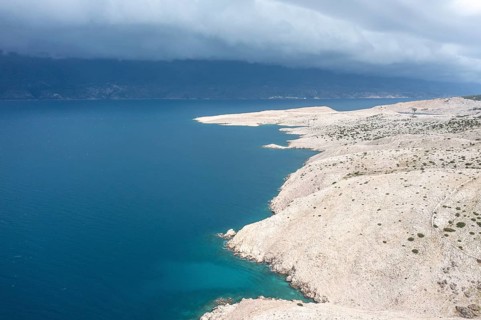 Lunar landscape, coast of the island of Pag, Zadar, Dalmatia, Croatia, Europe