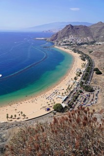 Sandy beach beach Playa de Las Teresitas, near San Andres, Tenerife, Canary Islands, Spain, Europe,